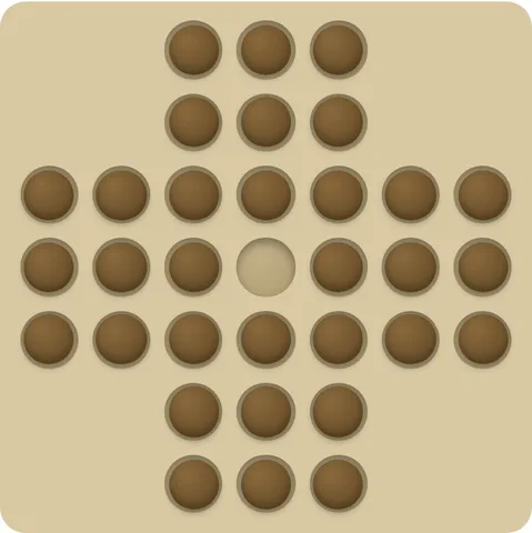 Peg solitaire board
