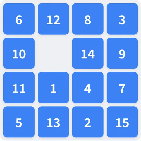 Sliding puzzle board
