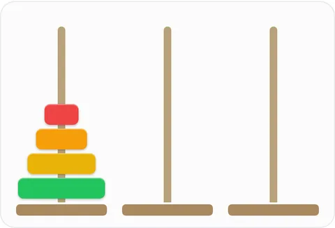 Tower of Hanoi board